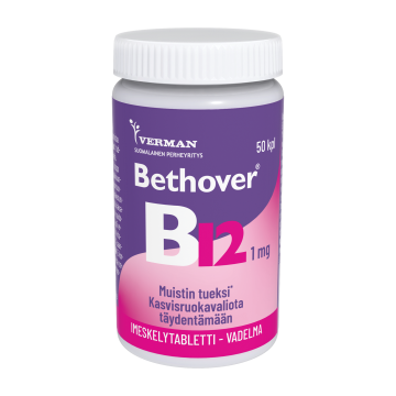 Bethover B12 1 mg Vadelma 50 TABL