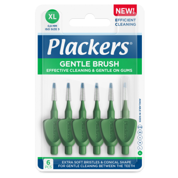 Plackers Gentle Brush XL 0.8 hammasväliharja 6 kpl