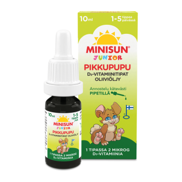 Minisun D-vitamiini Oliiviöljy tipat 10 ML