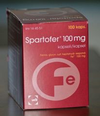 SPARTOFER 100 mg kaps, kova 100 fol